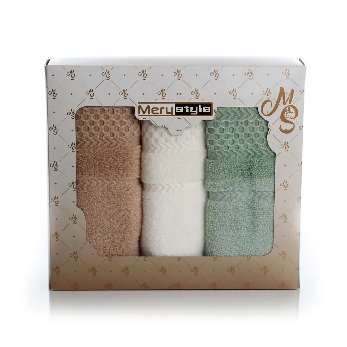 Set de 3 prosoape din microbumbac intr-o cutie - 2 - 1044 - Set de 3 prosoape din microbumbac intr-o cutie - 2 - 1044
