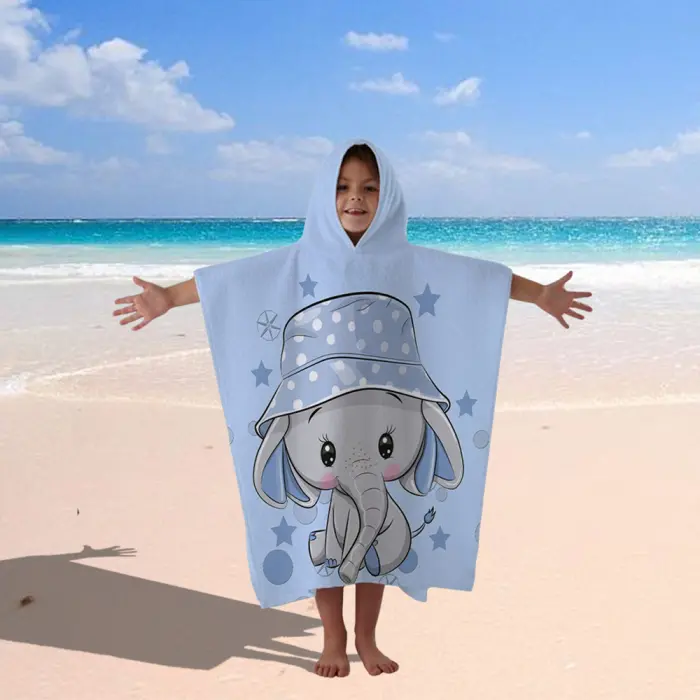 Poncho terry pentru copii – Elefant - 548 - Poncho terry pentru copii – Elefant - 548