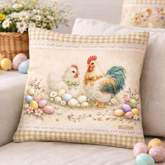 Pernă decorativă cu motive pascale - 5434 - 3803 - Pernă decorativă cu motive pascale - 5434 - 3803