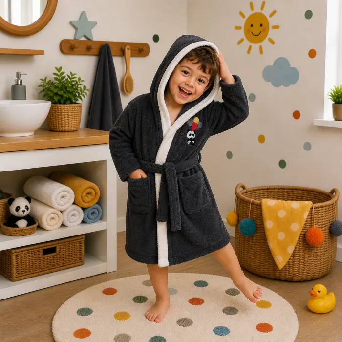 Halat pentru copii Sunny - Gri inchis - 3/4 ani - 3865 - Halat pentru copii Sunny - Gri inchis - 3/4 ani - 3865