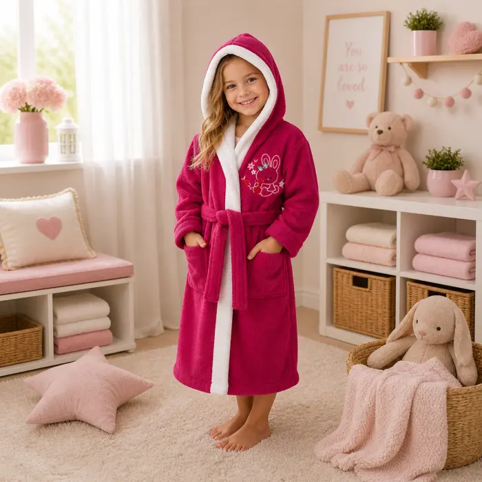 Halat pentru copii Sunny - ciclama - 5/6 ani - 3869 - Halat pentru copii Sunny - ciclama - 5/6 ani - 3869