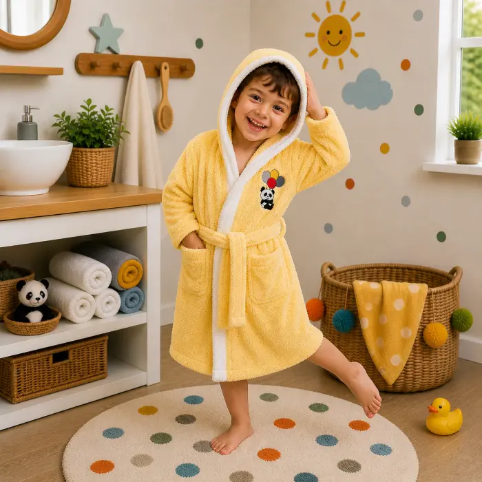 Halat pentru copii Sunny - Galben - 3/4 ani - 3856 - Halat pentru copii Sunny - Galben - 3/4 ani - 3856