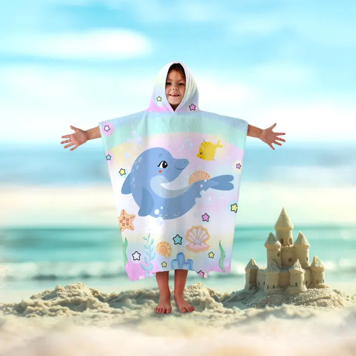 Poncho terry pentru copii - 5052 - 2923 - Poncho terry pentru copii - 5052 - 2923