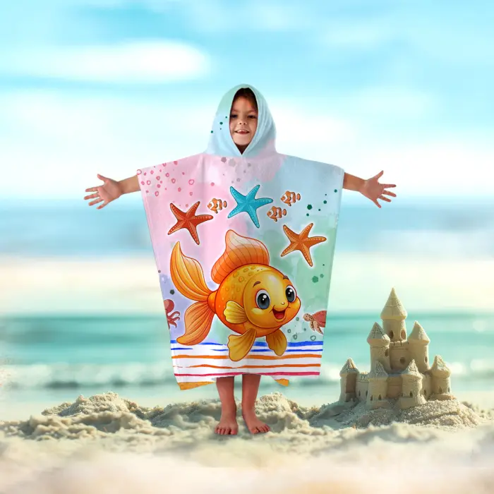 Poncho terry pentru copii - 5063 - 2934 - Poncho terry pentru copii - 5063 - 2934