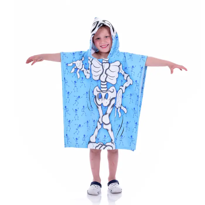 Poncho pentru copii – Schelet vesel - 1429 - Poncho pentru copii – Schelet vesel - 1429