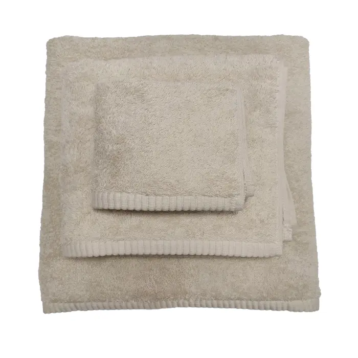 Prosop de baie uni 'LOTUS' – set de 3 bucăți – culoare crema - 3042 - Prosop de baie uni 'LOTUS' – set de 3 bucăți – culoare crema - 3042