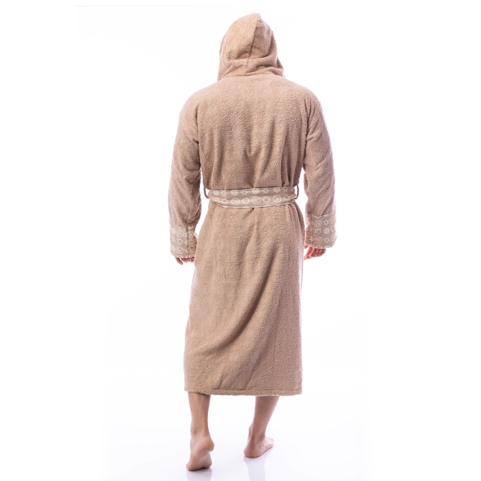 Halat Boucle MS imprimeu - Capucino - barbaţi - 34 - Halat Boucle MS imprimeu - Capucino - barbaţi - 34