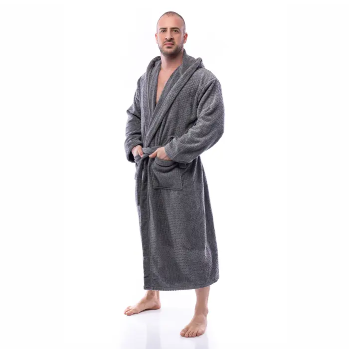 Halat Elegance - Gri - barbaţi - 2652 - Halat Elegance - Gri - barbaţi - 2652