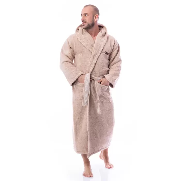 Halat Microbumbac - Capucino - barbaţi - 170 - Halat Microbumbac - Capucino - barbaţi - 170