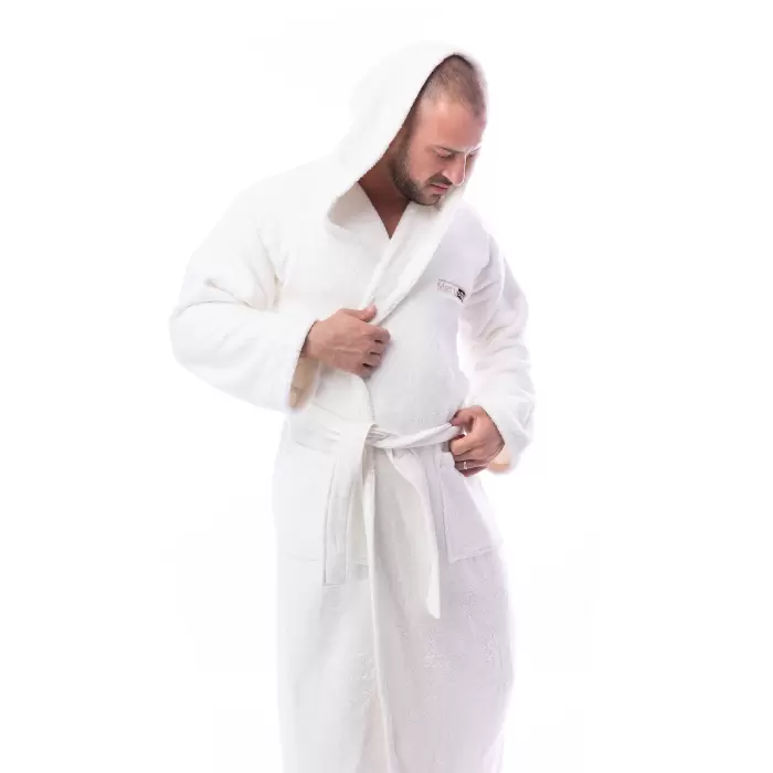 Halat Microbumbac - Crema - barbaţi - 206 - Halat Microbumbac - Crema - barbaţi - 206