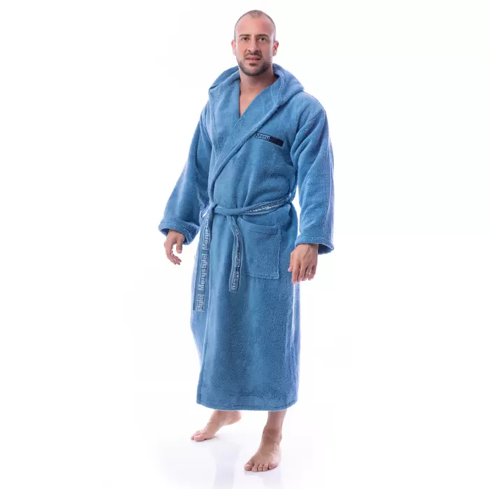 Halat Microbumbac - Denim - barbaţi - 186 - Halat Microbumbac - Denim - barbaţi - 186