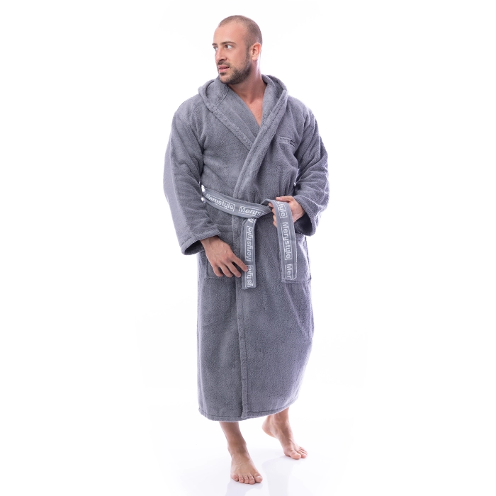 Halat Microbumbac - Gri - barbaţi - 78 - Halat Microbumbac - Gri - barbaţi - 78