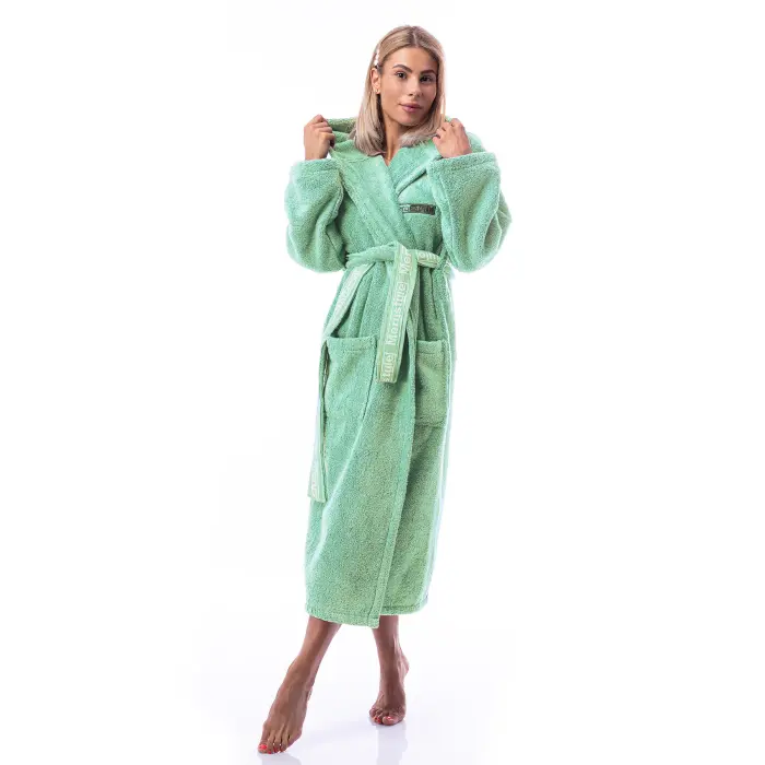 Halat Microbumbac - Verde deschis - dama - 2947 - Halat Microbumbac - Verde deschis - dama - 2947