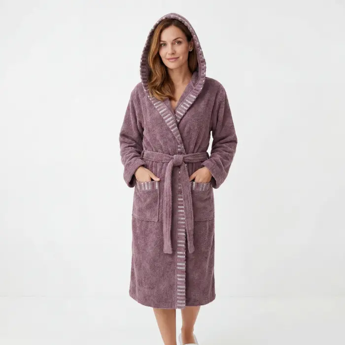 Halat Vivien - violet cenușă - dama - 3837 - Halat Vivien - violet cenușă - dama - 3837