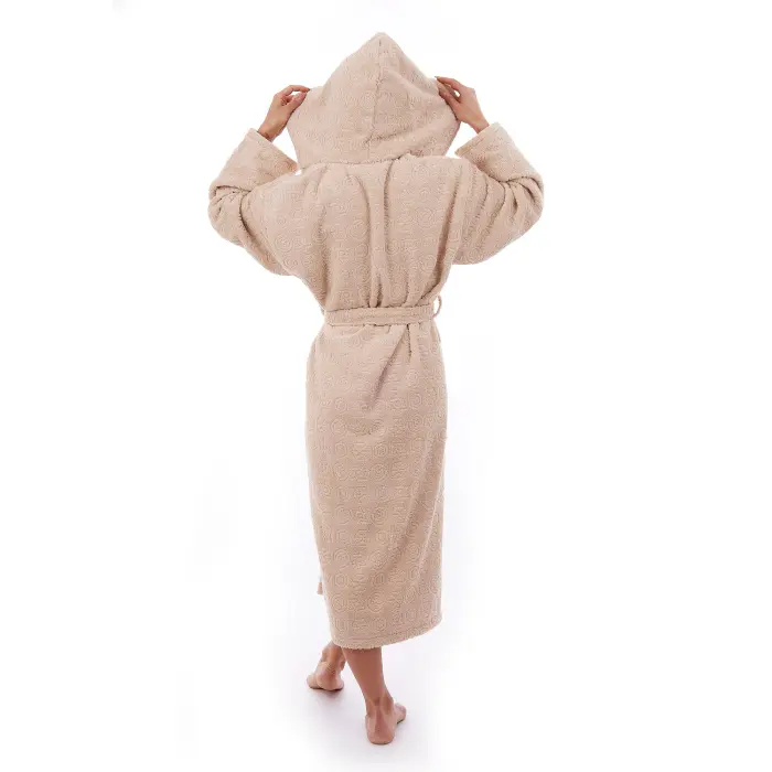 Halat JACQUARD – MS – Cappuccino – damă - 3500 - Halat JACQUARD – MS – Cappuccino – damă - 3500
