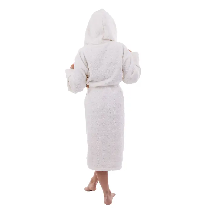 Halat JACQUARD – MS – Crem – damă - 3486 - Halat JACQUARD – MS – Crem – damă - 3486