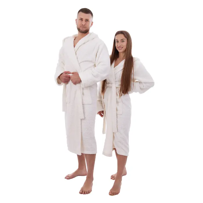Halat JACQUARD – MS – Crem – damă - 3488 - Halat JACQUARD – MS – Crem – damă - 3488
