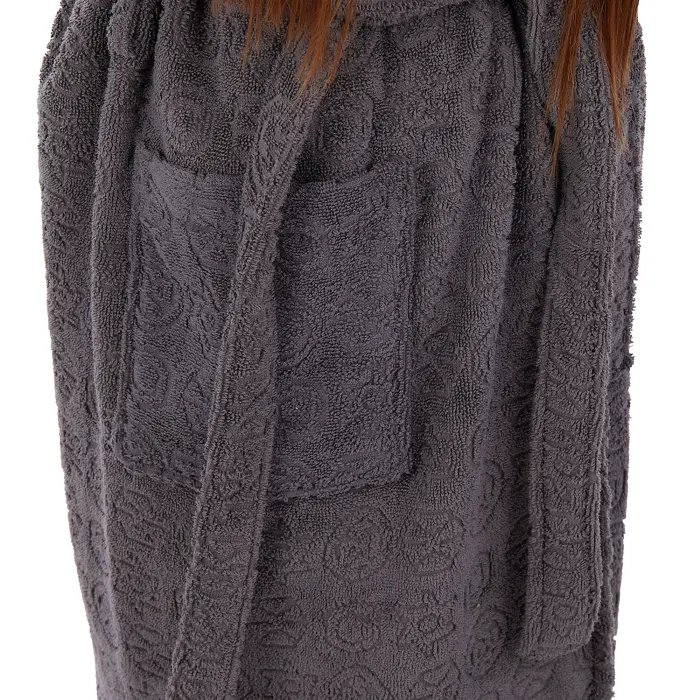 Halat JACQUARD – MS – Gri – damă - 3514 - Halat JACQUARD – MS – Gri – damă - 3514