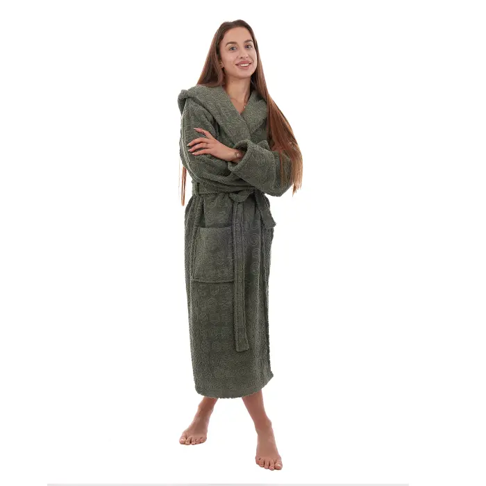 Halat JACQUARD – MS – Verde – damă - 3517 - Halat JACQUARD – MS – Verde – damă - 3517