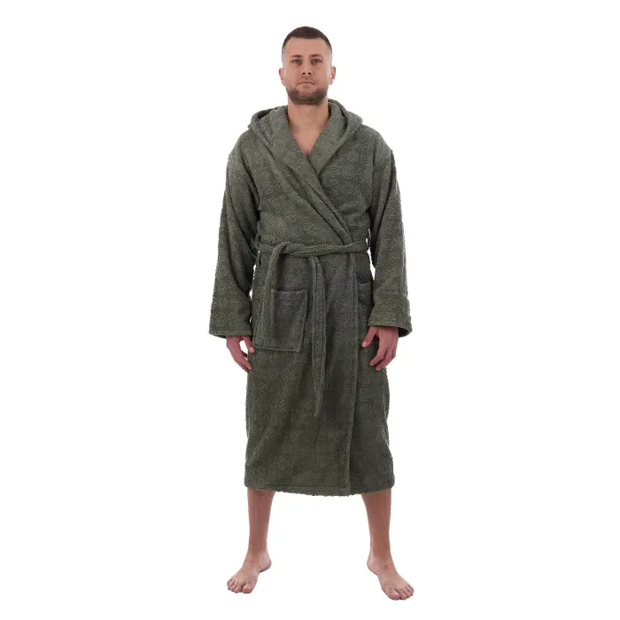 Halat JACQUARD – MS – Verde – barbaţi - 3548 - Halat JACQUARD – MS – Verde – barbaţi - 3548