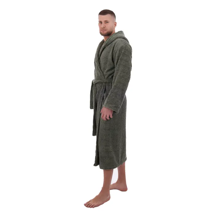 Halat JACQUARD – MS – Verde – barbaţi - 3549 - Halat JACQUARD – MS – Verde – barbaţi - 3549