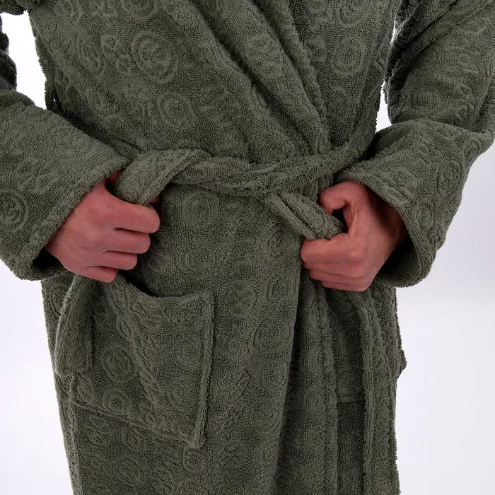 Halat JACQUARD – MS – Verde – barbaţi - 3552 - Halat JACQUARD – MS – Verde – barbaţi - 3552