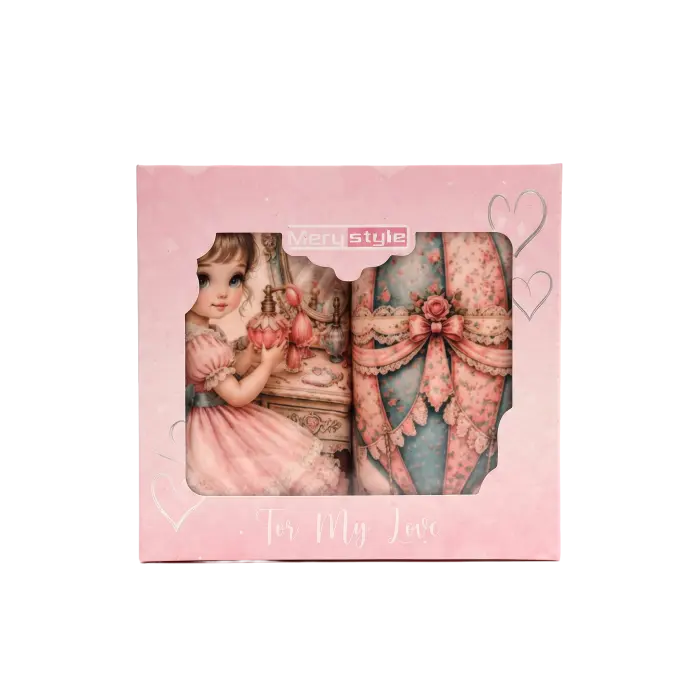 Colecția de prosoape din bumbac „Poveste romantică” – 30x50 cm, în cutie – 5636 - 4141 - Colecția de prosoape din bumbac „Poveste romantică” – 30x50 cm, în cutie – 5636 - 4141