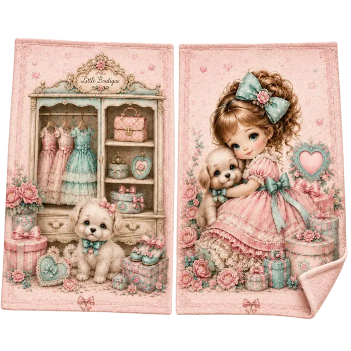 Colecția de prosoape din bumbac „Poveste romantică” – 30x50 cm, în cutie – 5637 - 4146 - Colecția de prosoape din bumbac „Poveste romantică” – 30x50 cm, în cutie – 5637 - 4146