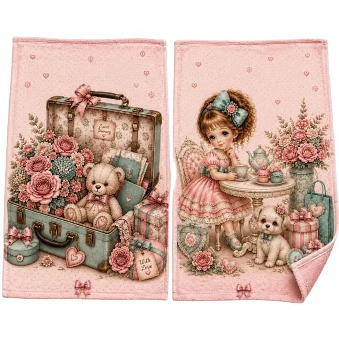 Colecția de prosoape din bumbac „Poveste romantică” – 30x50 cm, în cutie – 5638 - 4149 - Colecția de prosoape din bumbac „Poveste romantică” – 30x50 cm, în cutie – 5638 - 4149