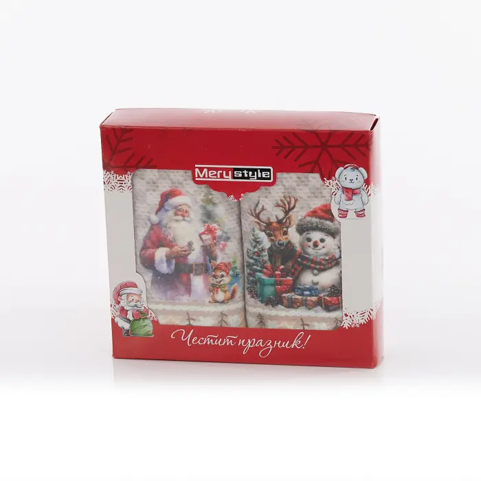 Set – 2 prosoape de baie imprimate – Cutie - 5373 - 3378 - Set – 2 prosoape de baie imprimate – Cutie - 5373 - 3378