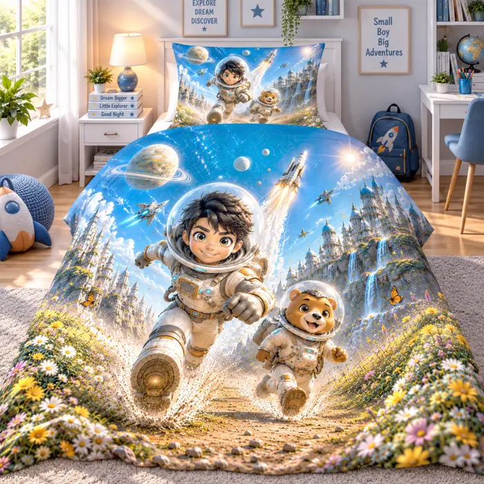 Set de pilote pentru copii și față de pernă – Astronaut - 4247 - Set de pilote pentru copii și față de pernă – Astronaut - 4247