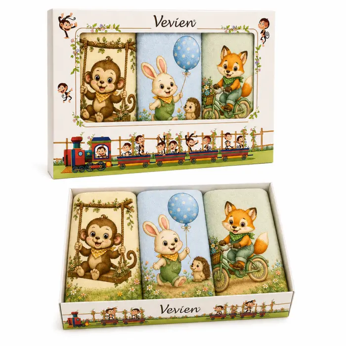 Set de prosoape din frotir 30x50 cm – Personaje de poveste – 5645 - 4169 - Set de prosoape din frotir 30x50 cm – Personaje de poveste – 5645 - 4169