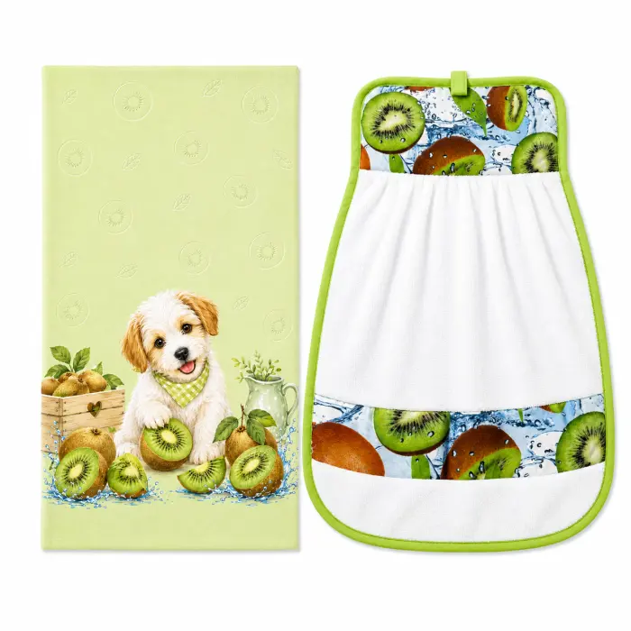Set de prosoape „Passion Fruits” – Kiwi – 30x50 cm – 5640 - 4158 - Set de prosoape „Passion Fruits” – Kiwi – 30x50 cm – 5640 - 4158