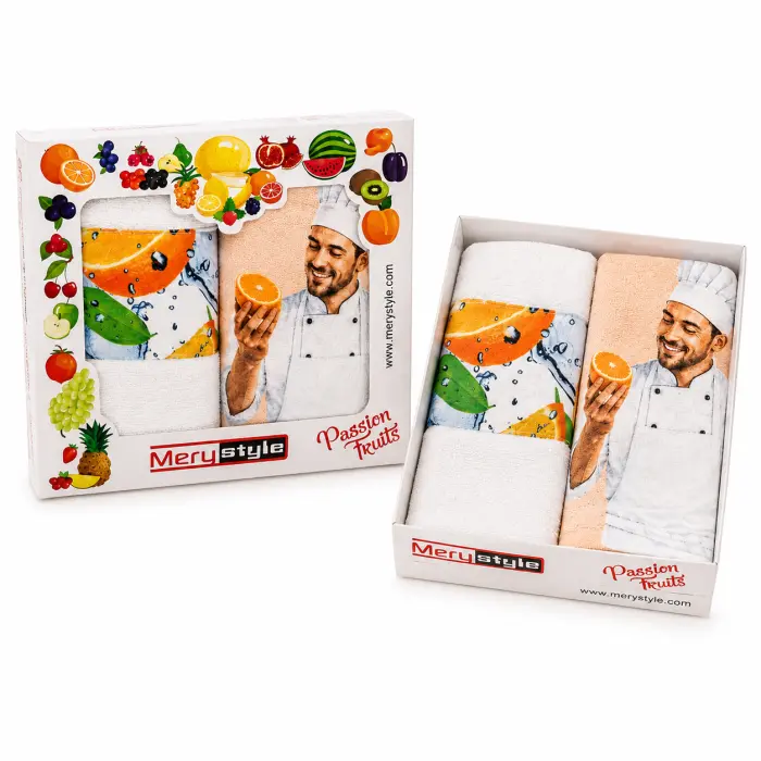Set de prosoape „Passion Fruits” – Portocale – 30x50 cm – 5643 - 4166 - Set de prosoape „Passion Fruits” – Portocale – 30x50 cm – 5643 - 4166