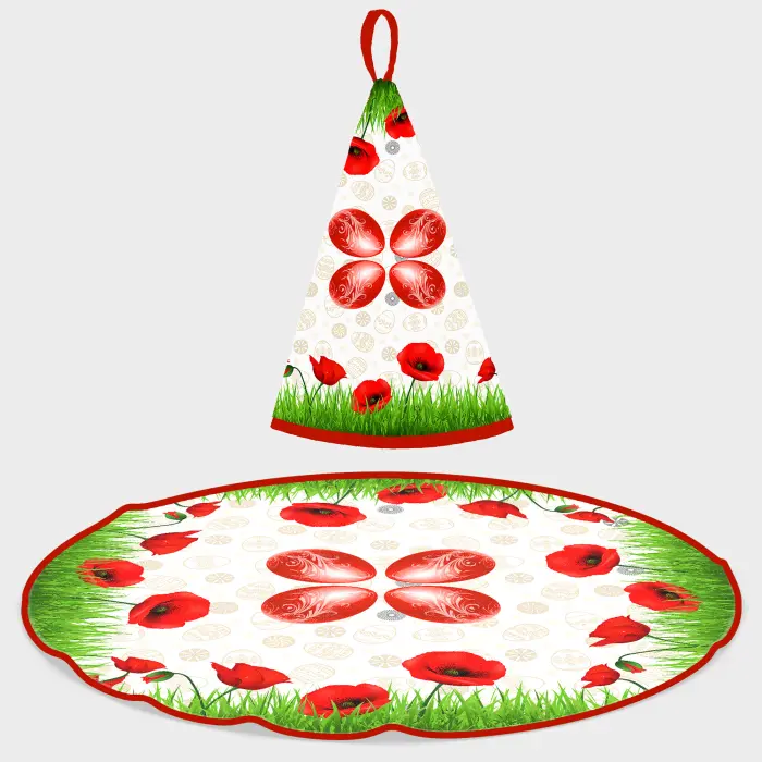 Prosop rotund din frotir cu motive de Paște - 5122 - 2865 - Prosop rotund din frotir cu motive de Paște - 5122 - 2865