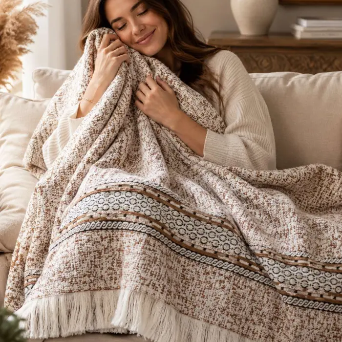 Pătură Merystyle „Armonie delicată“ - Bej - 4075 - Pătură Merystyle „Armonie delicată“ - Bej - 4075
