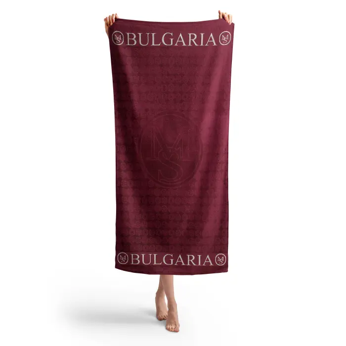 Prosop de plajă MS – bordo - 417 - Prosop de plajă MS – bordo - 417