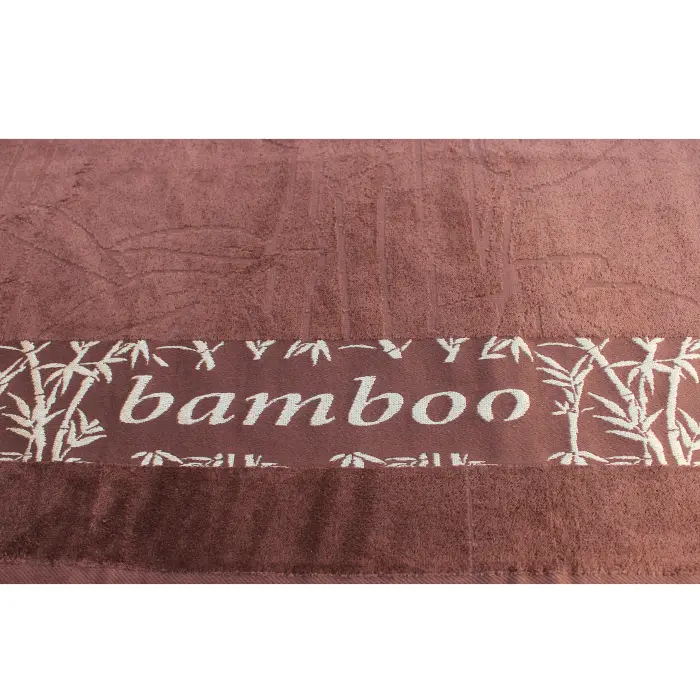 Prosop de plajă cu desen de bambus – Maro - 1781 - Prosop de plajă cu desen de bambus – Maro - 1781