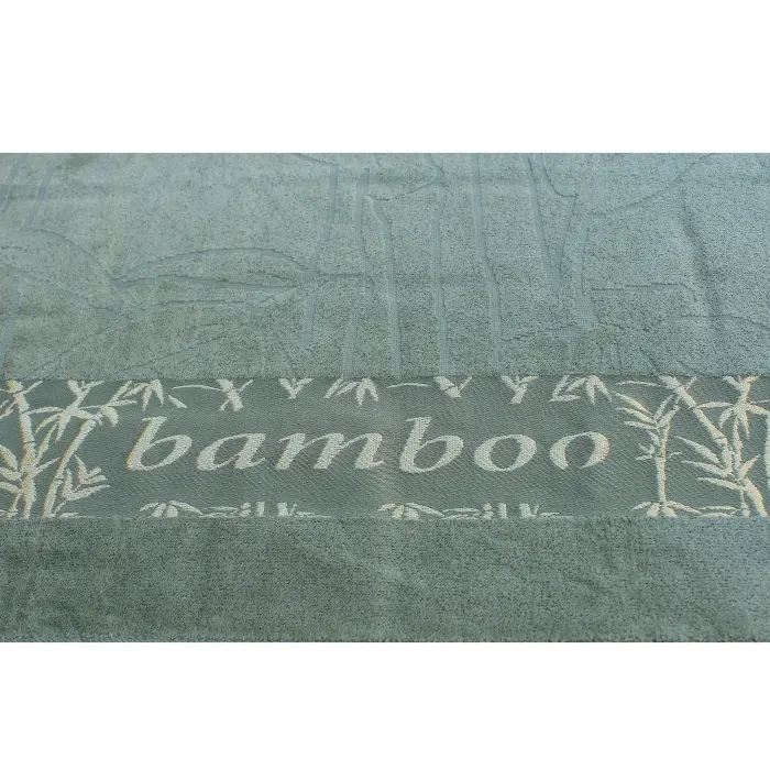 Prosop de plajă cu desen de bambus – verde chachi - 1772 - Prosop de plajă cu desen de bambus – verde chachi - 1772