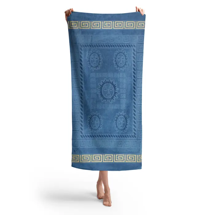 Prosop de plaja cu motiv – Denim - 3027 - Prosop de plaja cu motiv – Denim - 3027