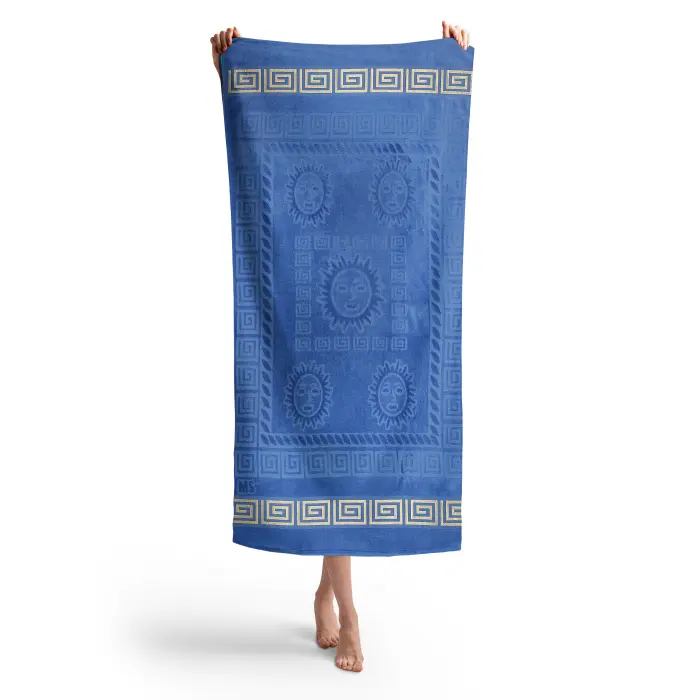 Prosop de plaja cu motiv – Albastru - 3030 - Prosop de plaja cu motiv – Albastru - 3030