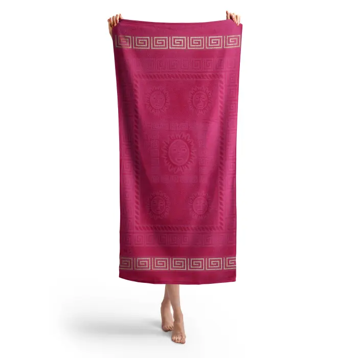 Prosop de plaja cu motiv – Ciclama - 1173 - Prosop de plaja cu motiv – Ciclama - 1173