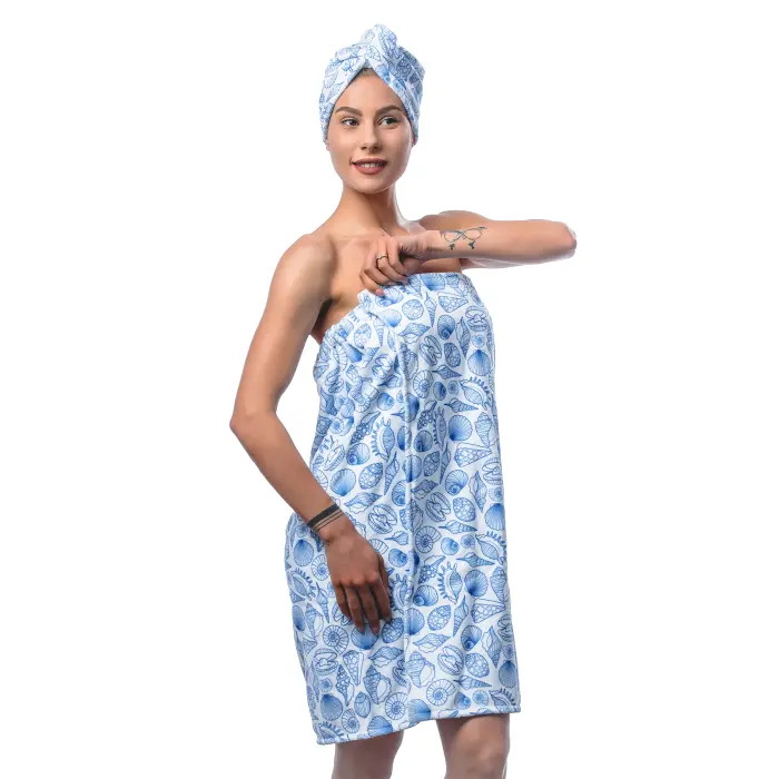 Set turban cu imprimat M6 - 1490 - Set turban cu imprimat M6 - 1490