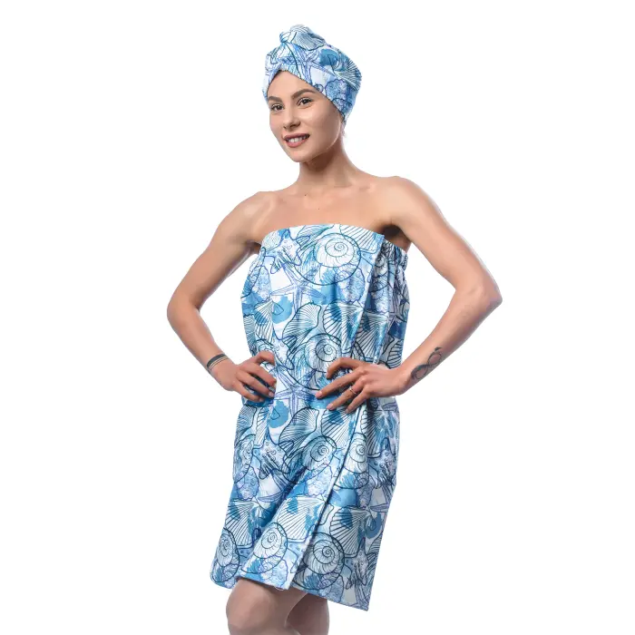 Set turban cu imprimat M7 - 1493 - Set turban cu imprimat M7 - 1493