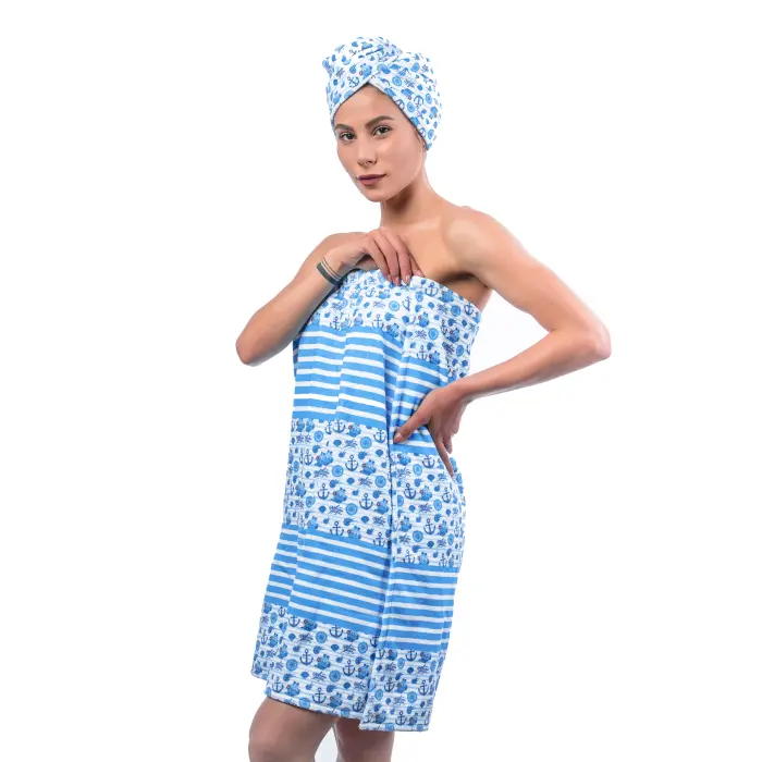 Set turban cu imprimat M9 - 1499 - Set turban cu imprimat M9 - 1499