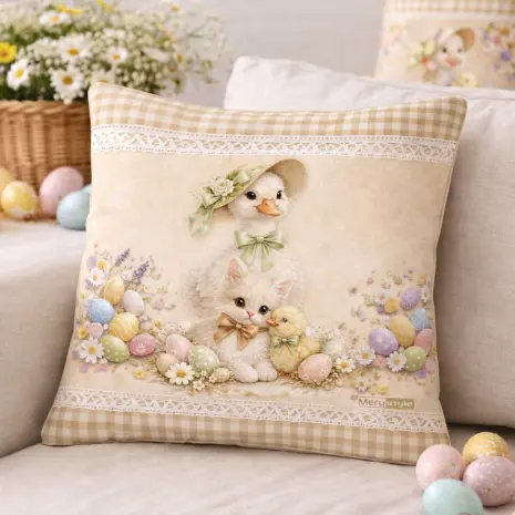 Pernă decorativă cu motive pascale - 5431 - Pernă decorativă cu motive pascale - 5431