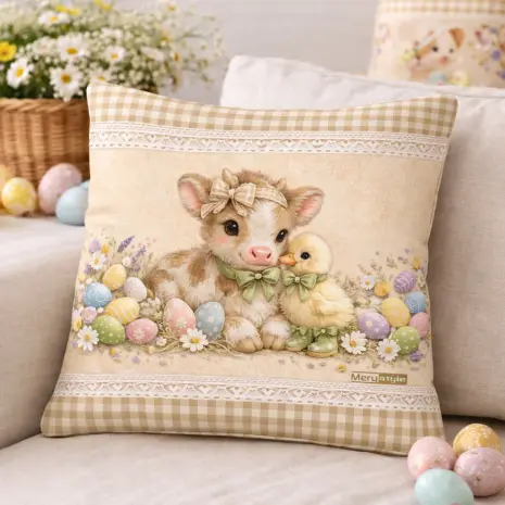 Pernă decorativă cu motive pascale - 5432 - Pernă decorativă cu motive pascale - 5432
