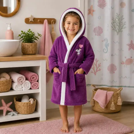 Halat pentru copii Sunny - Mov - 3/4 ani - Halat pentru copii Sunny - Mov - 3/4 ani
