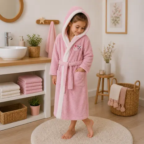 Halat pentru copii Sunny - roz - 7/8 ani - Halat pentru copii Sunny - roz - 7/8 ani