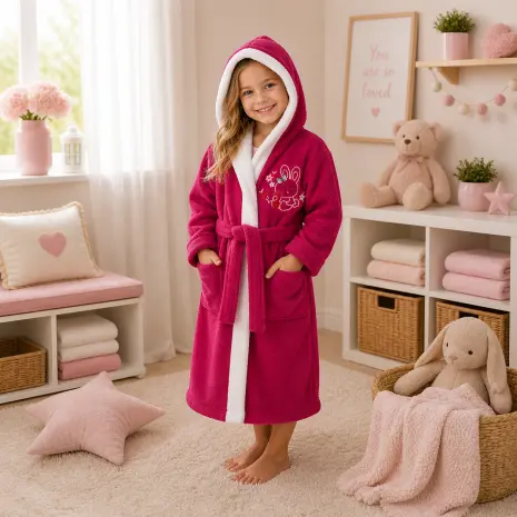 Halat pentru copii Sunny - ciclama - 5/6 ani - Halat pentru copii Sunny - ciclama - 5/6 ani